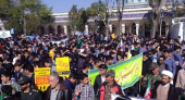 حضور ریاست و اعضای جهاد دانشگاهی استان مرکزی در راهپیمایی روز ۱۳ آبان