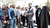 حضور جهادگران جهاددانشگاهی استان مرکزی در تجمع حمایت از حمله سپاه به رژیم صهیونیستی