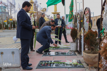 مراسم تجدید میثاق با شهدا با حضور سرپرست و مسئولین جهاد دانشگاهی استان مرکزی