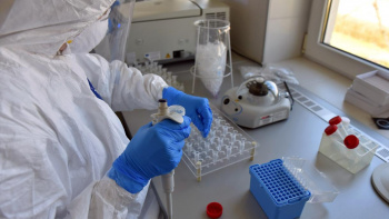 آزمایشات بیماری ویروسی کرونا در آزمایشگاه تشخیص طبی حکیم جهاد دانشگاهی استان مرکزی