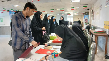 برپایی غرفه سازمان دانشجویان جهاددانشگاهی استان مرکزی در دانشگاه پیام نور استان
